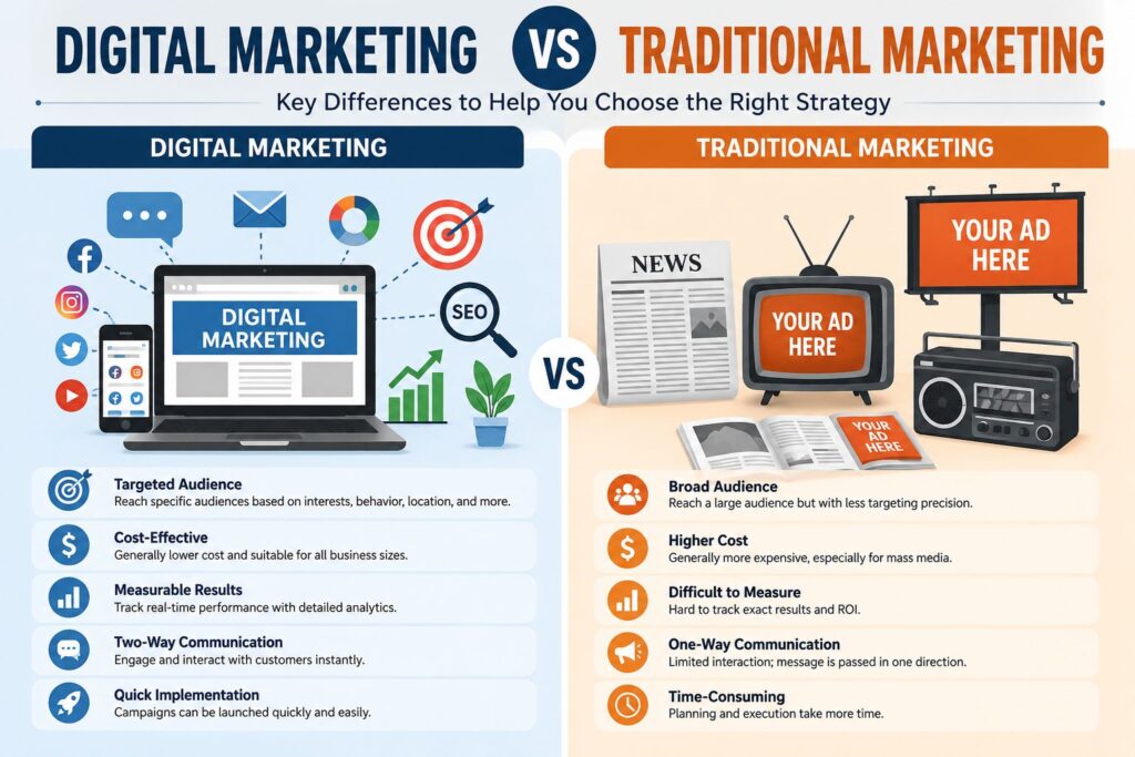 Digital Marketing vs Traditional Marketing